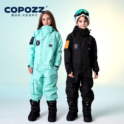 Children Snowsuit Kids Ski Suits One Piece Jumpsuits Overalls Outdoor Sports Snowboarding Snow Suit for Boys and Girls