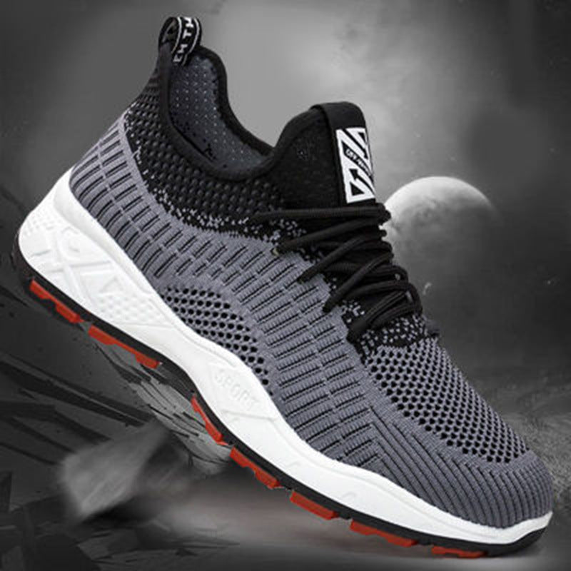 Sports Casual Shoes Korean Style Trendy Breathable Flying Woven Single Shoes