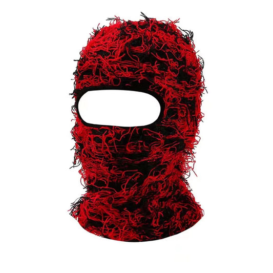 Balaclava Distressed Knitted Full Face Ski Mask for Men Outdoor Fleece Fuzzy Balaclava Ski Balaclava Beanies Men Hat