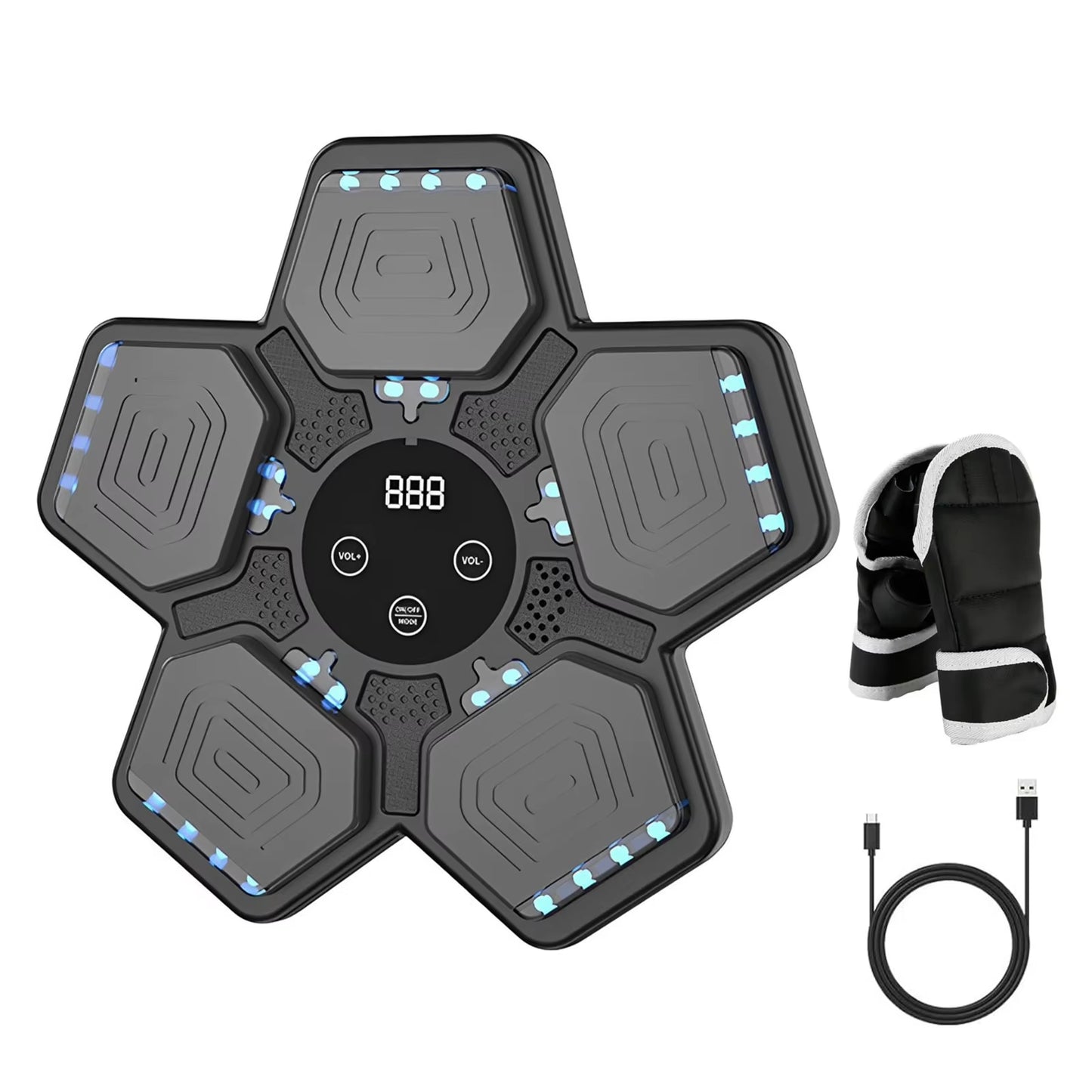 Music Boxing Machine Smart Bluetooth-Compatible Boxing Pads Workout Wall Target Punching Training Equipment for Home Exercise