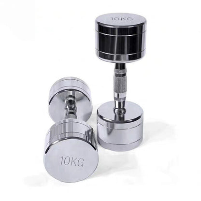 Pure Steel Electroplated Dumbbells - Durable Home Fitness Gym Equipment for Strength Training