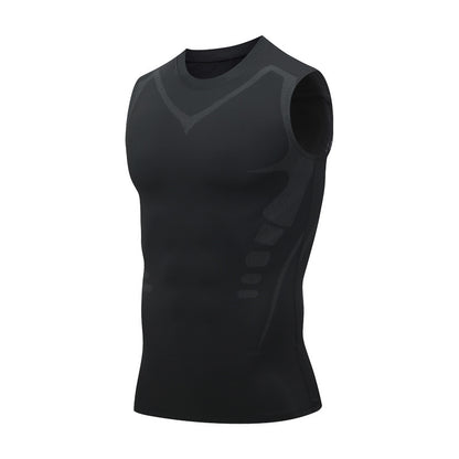 Men's Exercise Workout Quick-drying Breathable Slim Fit Tight Stretch Vest