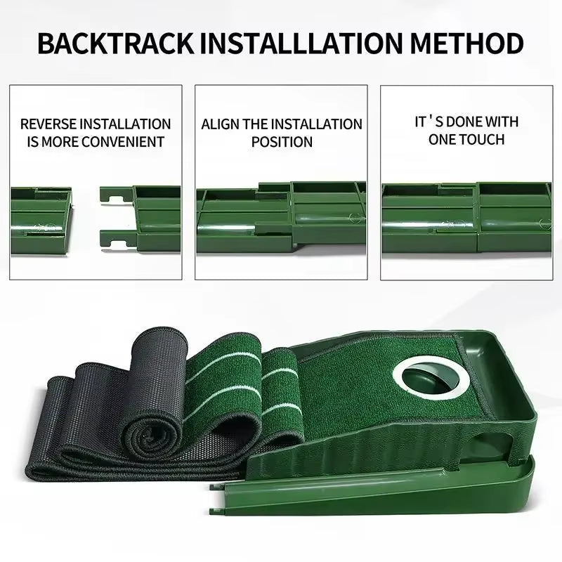 Mini Golf Green Putter Mat Portable Indoor and Outdoor Golf Practitioner PM015