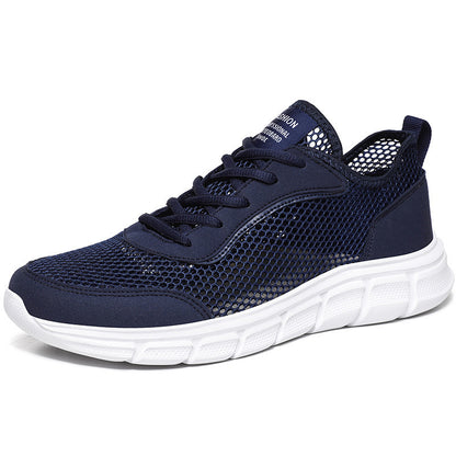 Men's Summer Net Shoes - Breathable Hollow Mesh Sports Sneakers for Comfort and Performance