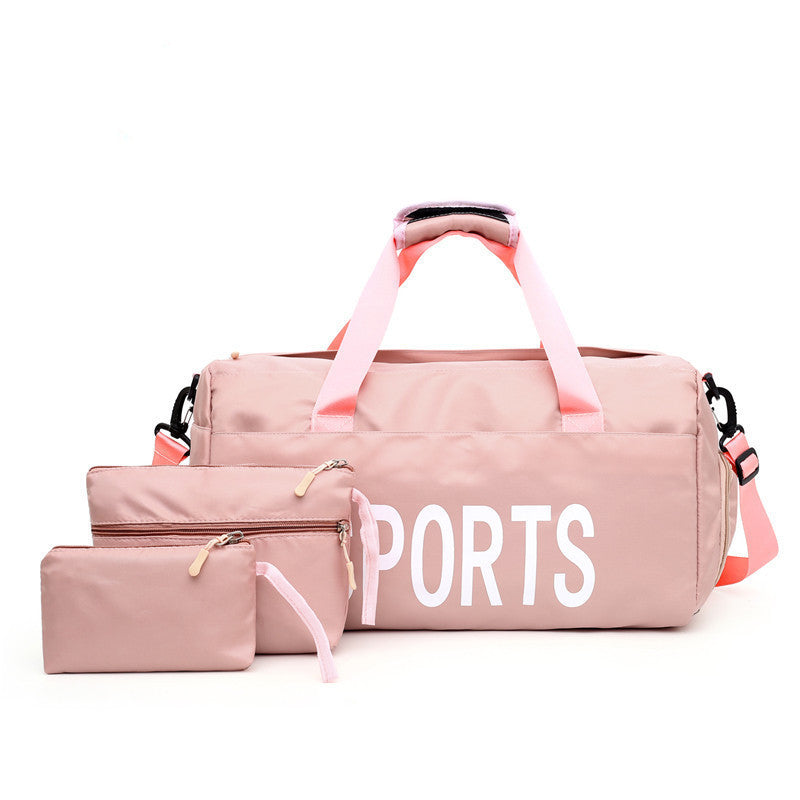 Nylon Three-Piece Sports Bag Set - Durable and Lightweight, Versatile Travel and Gym Bags