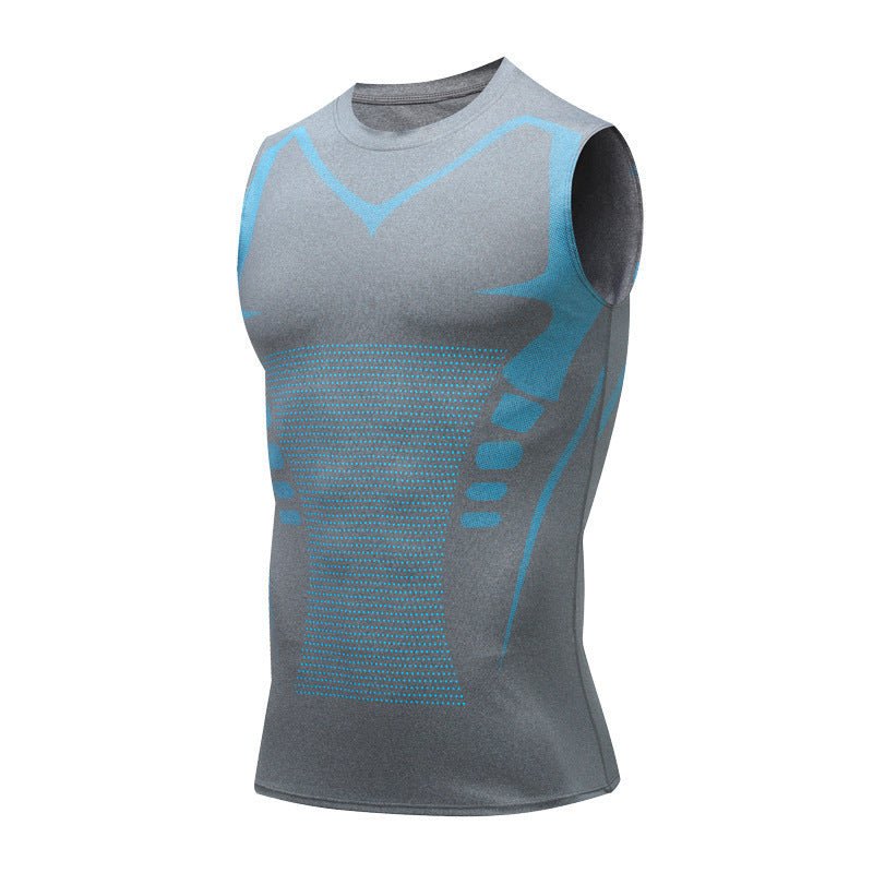 Men's Exercise Workout Quick-drying Breathable Slim Fit Tight Stretch Vest