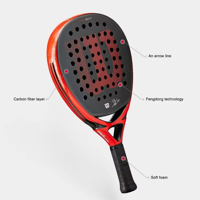 Professional Tennis Rackets Carbon Fibre Surface Diamond Shape with Eva Memory Flex Foam Core Padel Tennis Racquets