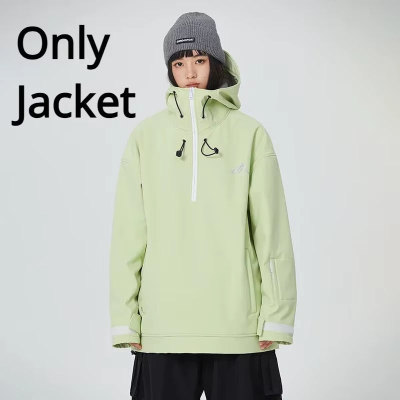 New Couple'S Skiing Jackets 2025 Winter Warm Snow Clothes Pro Windproof Woman Ski Sport Hoodies Man Outdoor Snowboard Tracksuit