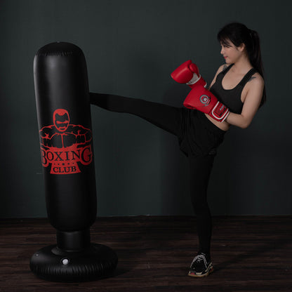 Standing Inflatable Boxing Punch Bag - Durable Kick Training Equipment for Home Gym Fitness, Suitable for Adults and Kids