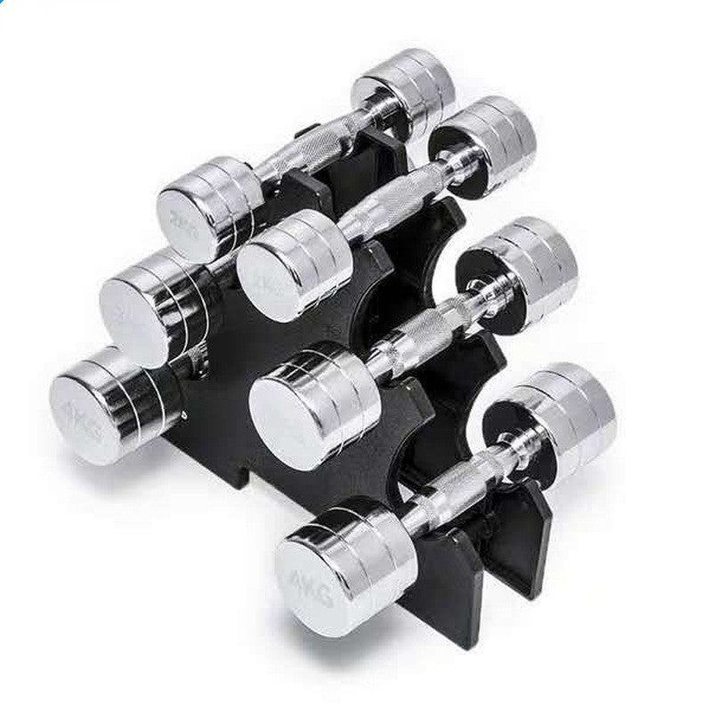 Pure Steel Electroplated Dumbbells - Durable Home Fitness Gym Equipment for Strength Training