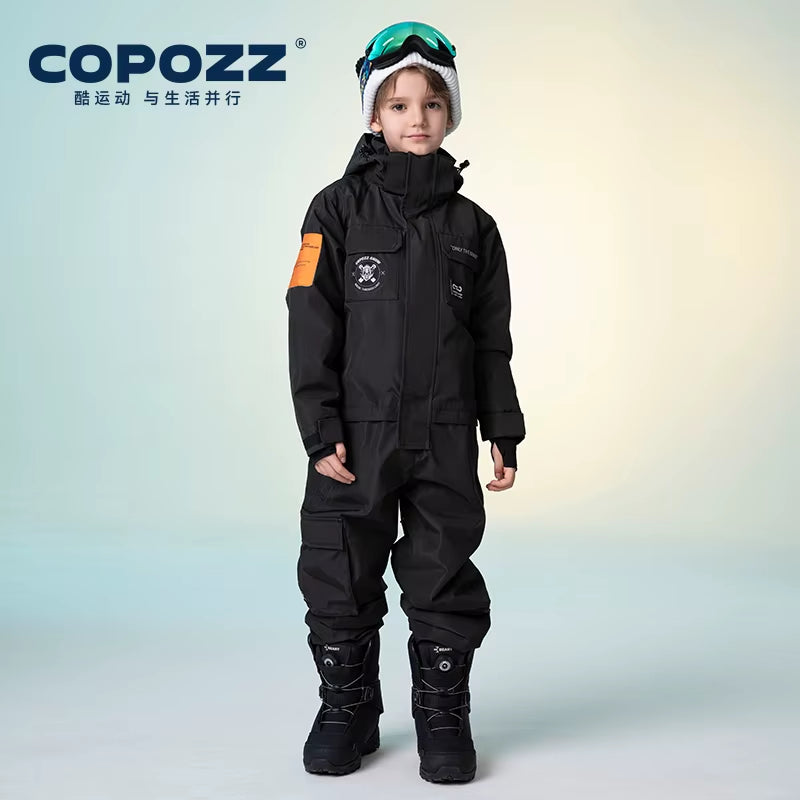 Children Snowsuit Kids Ski Suits One Piece Jumpsuits Overalls Outdoor Sports Snowboarding Snow Suit for Boys and Girls