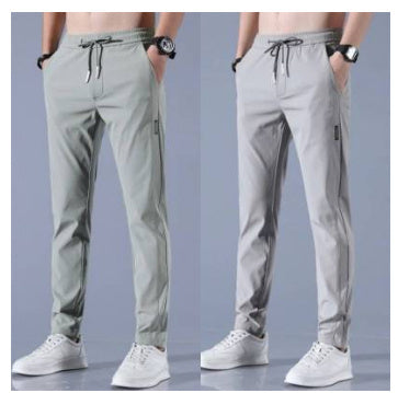 Ice Silk Pants Men'S Summer Thin Casual Pants Loose Straight Breathable