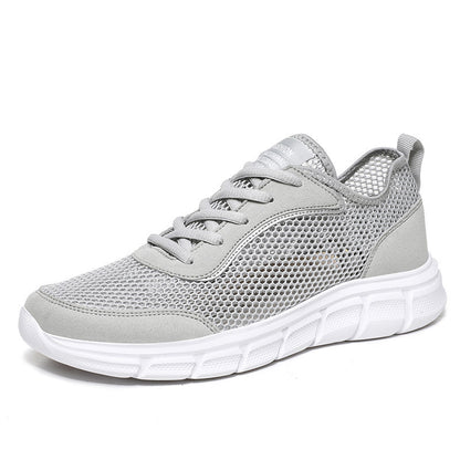 Men's Summer Net Shoes - Breathable Hollow Mesh Sports Sneakers for Comfort and Performance