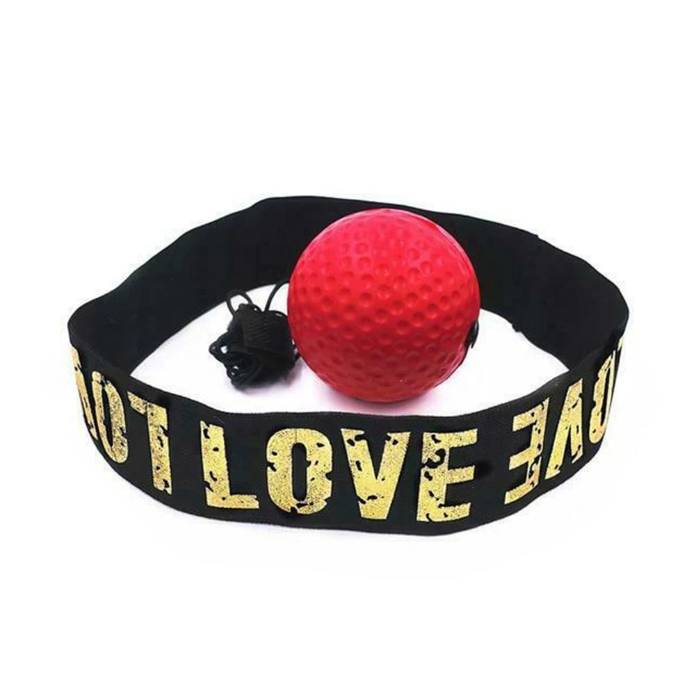 Boxing Reflex Speed Punch Ball Boxing Rubber Balls for Agility Reaction Training with Sweatband Fitness Equipments Accessories