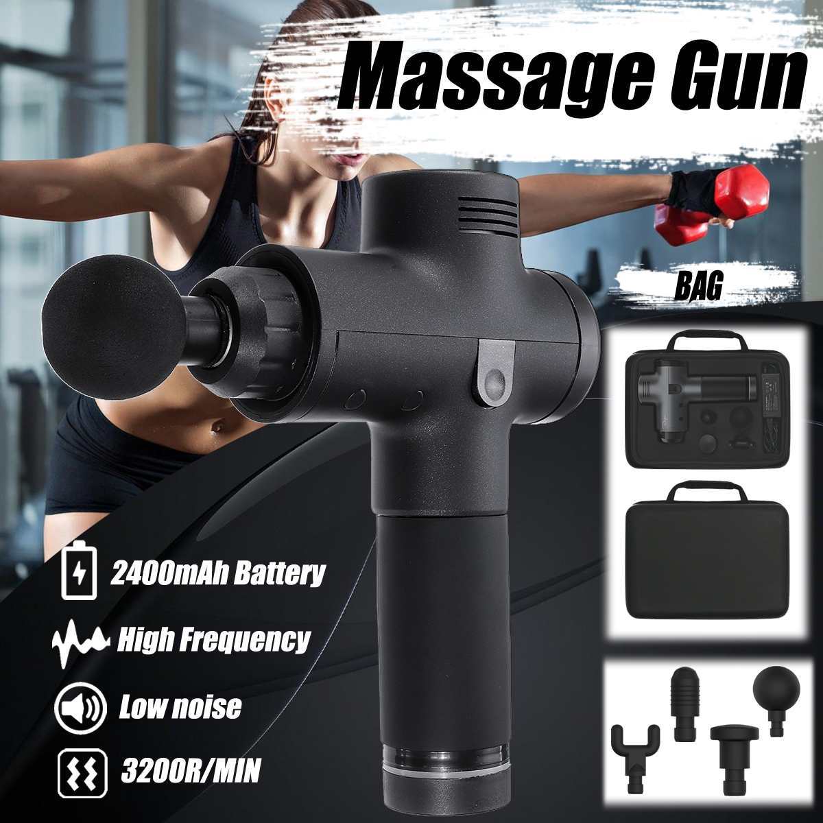 Electric Body Muscle Massager - Vibrating Therapy Gun for Deep Tissue Relief and Recovery