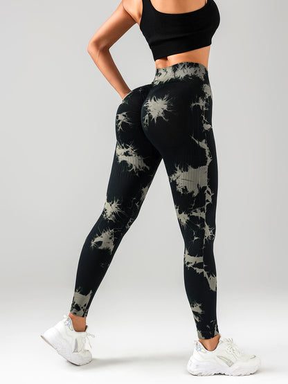 Tie-Dye Seamless High-Waist Leggings – Scrunch Butt Lift & Sculpting Fit