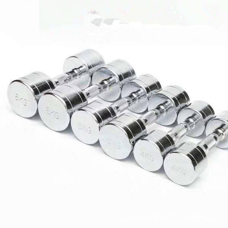 Pure Steel Electroplated Dumbbells - Durable Home Fitness Gym Equipment for Strength Training