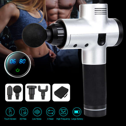 Electric Body Muscle Massager - Vibrating Therapy Gun for Deep Tissue Relief and Recovery