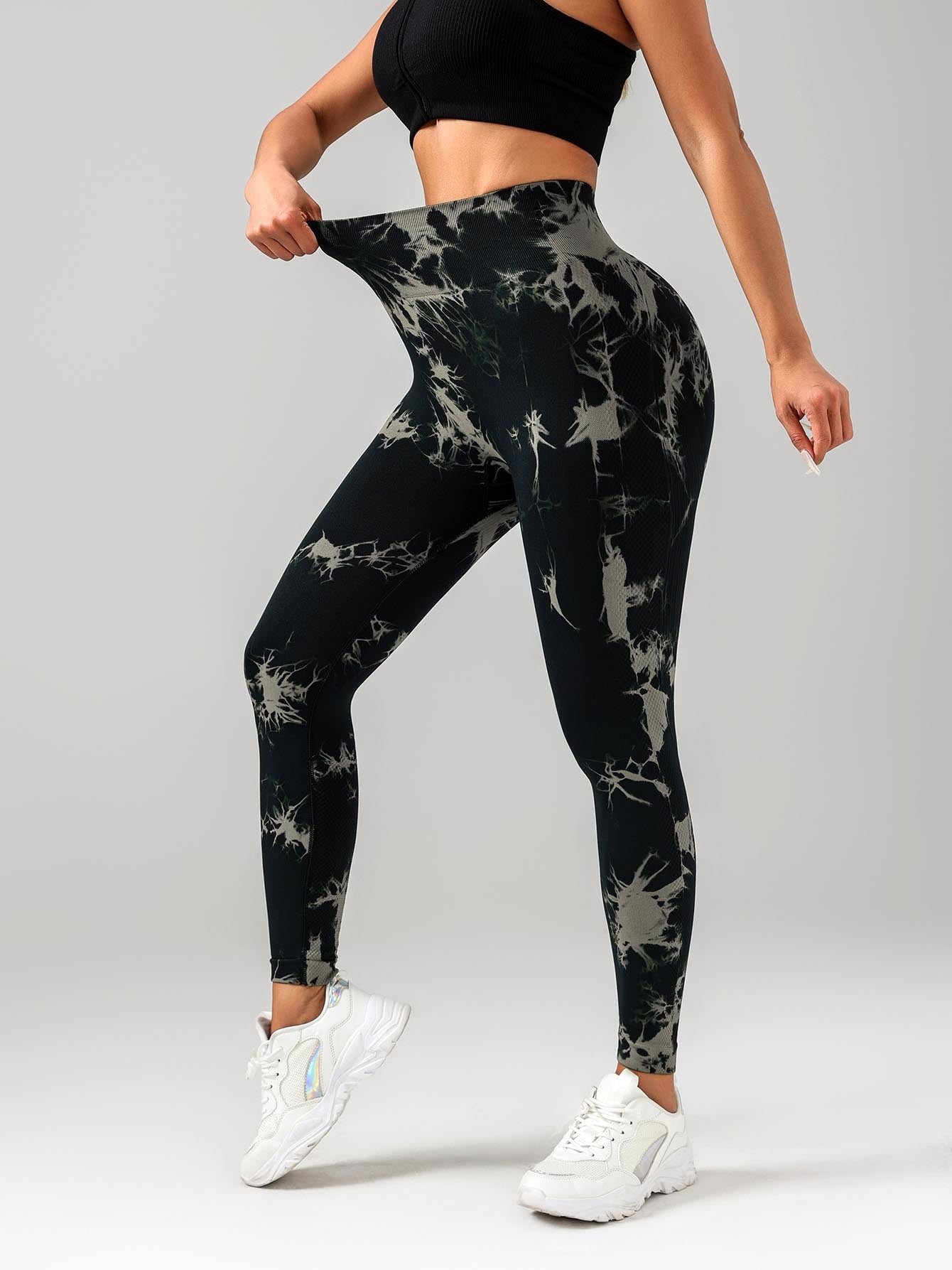 Tie-Dye Seamless High-Waist Leggings – Scrunch Butt Lift & Sculpting Fit