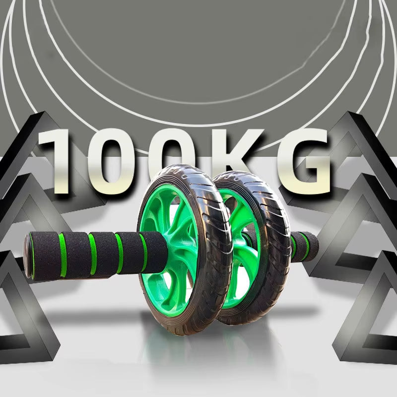 Abdominal Muscle Wheel Double Wheel Healthy Abdominal Wheel Slimming Belly Men'S and Women'S Fitness Equipment Silent Roller