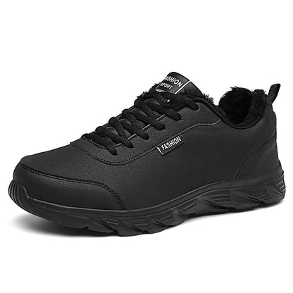 Men's Winter Warm Sneakers - Plush Lined Sports Shoes for Comfort and Protection