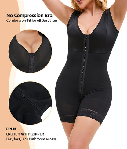 Colombian Fajas Shapewear for Women - Tummy Control Full Body Shaper with Zipper Crotch, Butt Lifter, and Post-Surgery Support