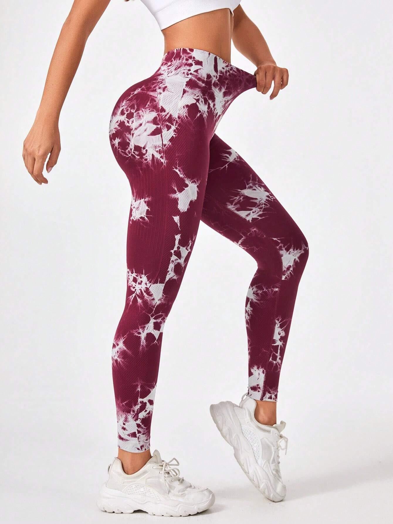 Tie-Dye Seamless High-Waist Leggings – Scrunch Butt Lift & Sculpting Fit