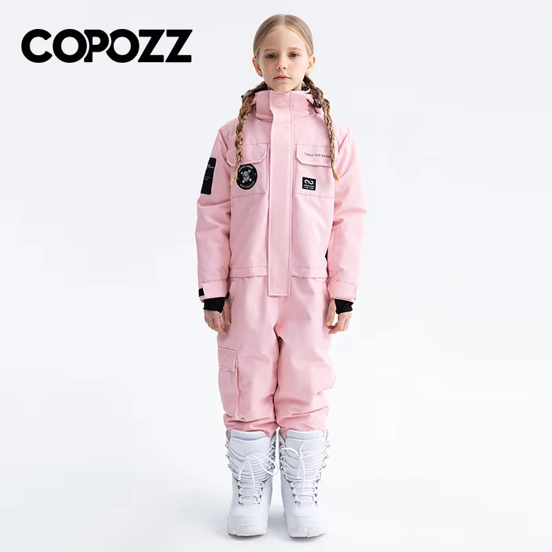 Children Snowsuit Kids Ski Suits One Piece Jumpsuits Overalls Outdoor Sports Snowboarding Snow Suit for Boys and Girls