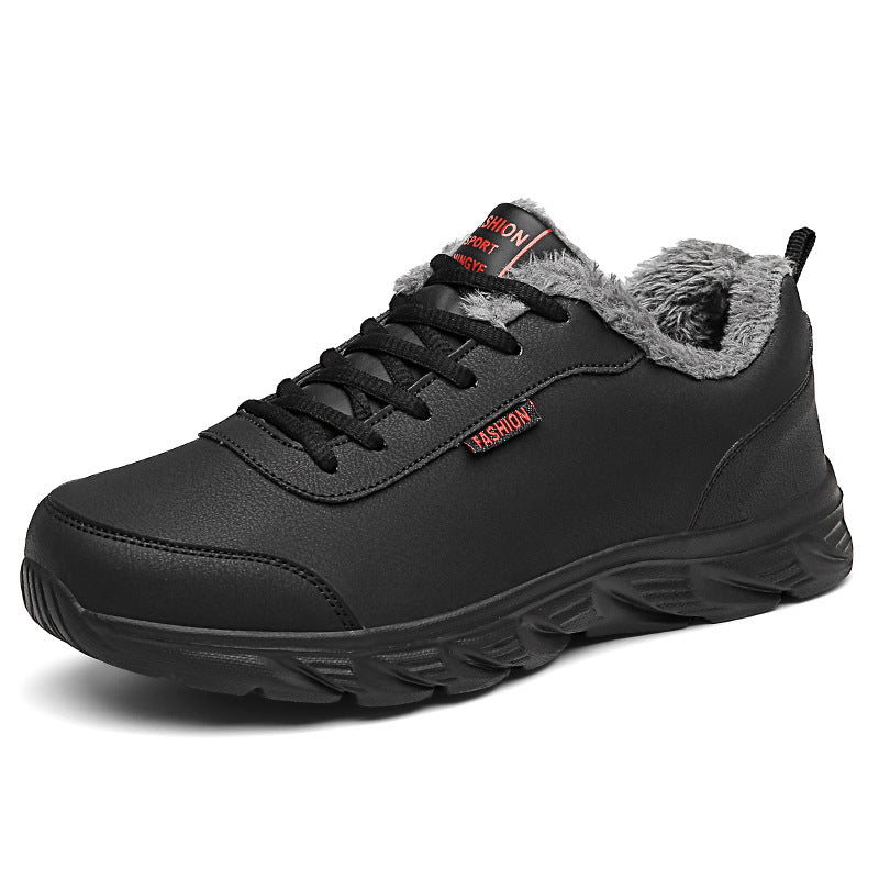 Men's Winter Warm Sneakers - Plush Lined Sports Shoes for Comfort and Protection