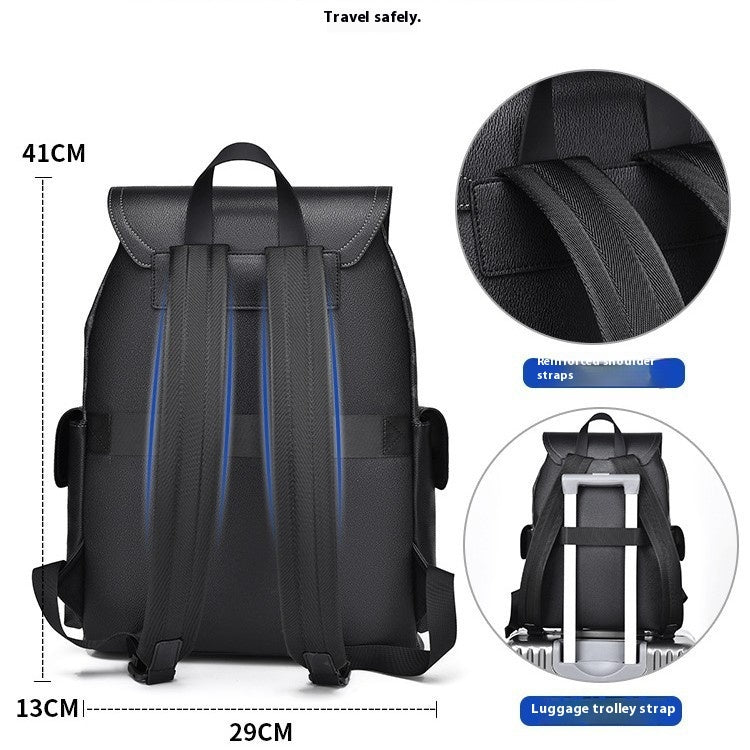 Curved Shoulder Strap New Men's Casual Business Travel Backpack