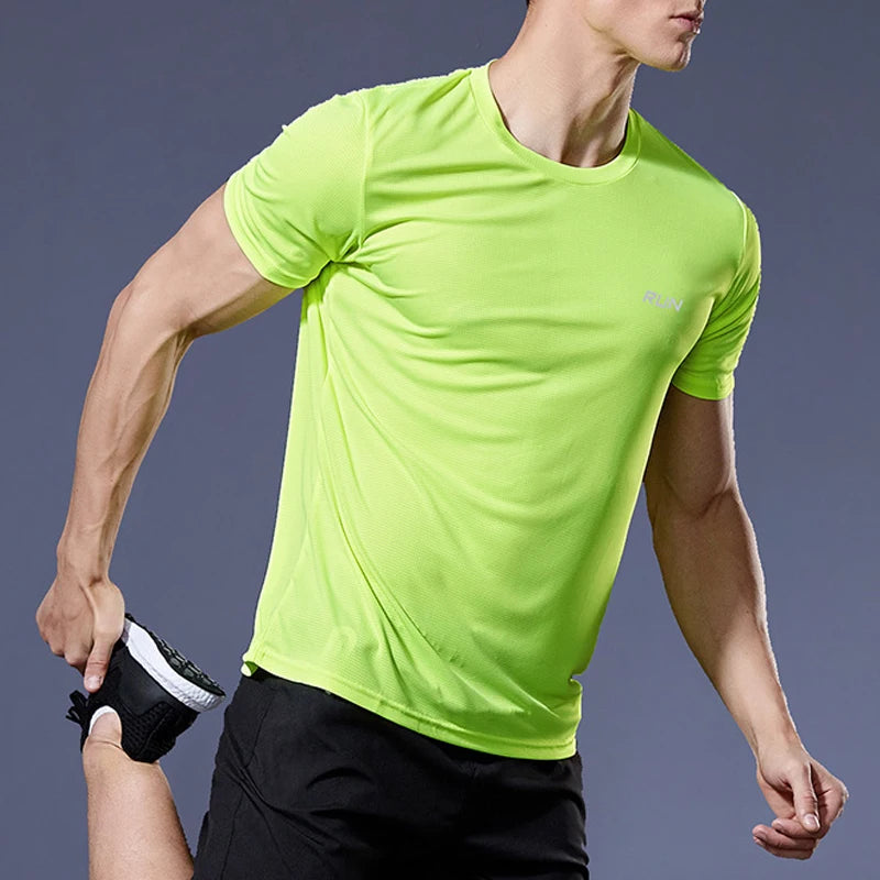 Running Shirts Soccer Shirts Men's Jersey Sportswear Mens Jogging T-Shirts Quick Dry Compression Sport T-Shirt Fitness Gym