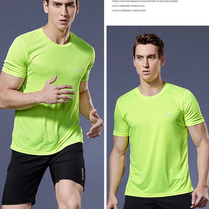 Running Shirts Soccer Shirts Men's Jersey Sportswear Mens Jogging T-Shirts Quick Dry Compression Sport T-Shirt Fitness Gym