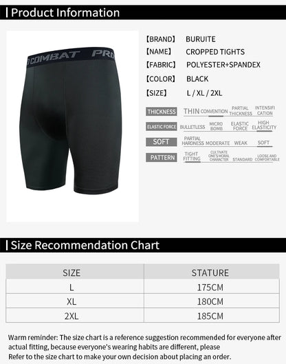 Fitness Pants Men'S Summer Thin Stretch Quick-Dry Sports Shorts Basketball Training Fitness Running Five-Point Tights Women