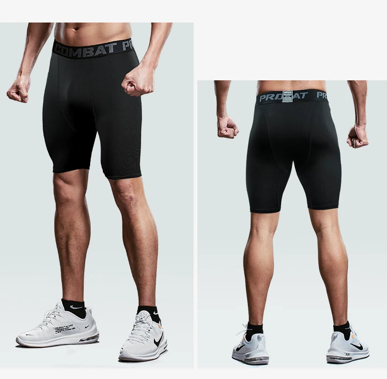 Fitness Pants Men'S Summer Thin Stretch Quick-Dry Sports Shorts Basketball Training Fitness Running Five-Point Tights Women