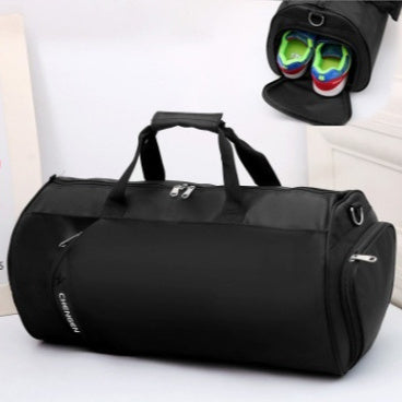 Fitness bag men's sports bag basketball training bag football bag portable travel bag cylinder bag shoulder bag waterproof