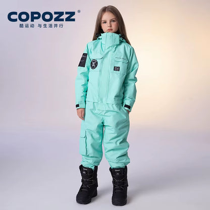 Children Snowsuit Kids Ski Suits One Piece Jumpsuits Overalls Outdoor Sports Snowboarding Snow Suit for Boys and Girls