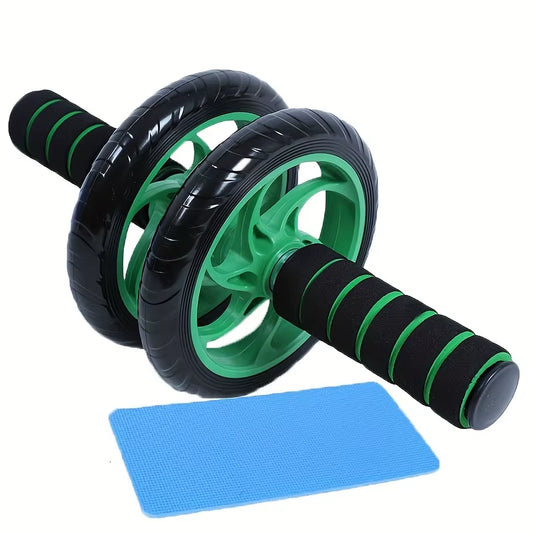 Abdominal Muscle Wheel Double Wheel Healthy Abdominal Wheel Slimming Belly Men'S and Women'S Fitness Equipment Silent Roller