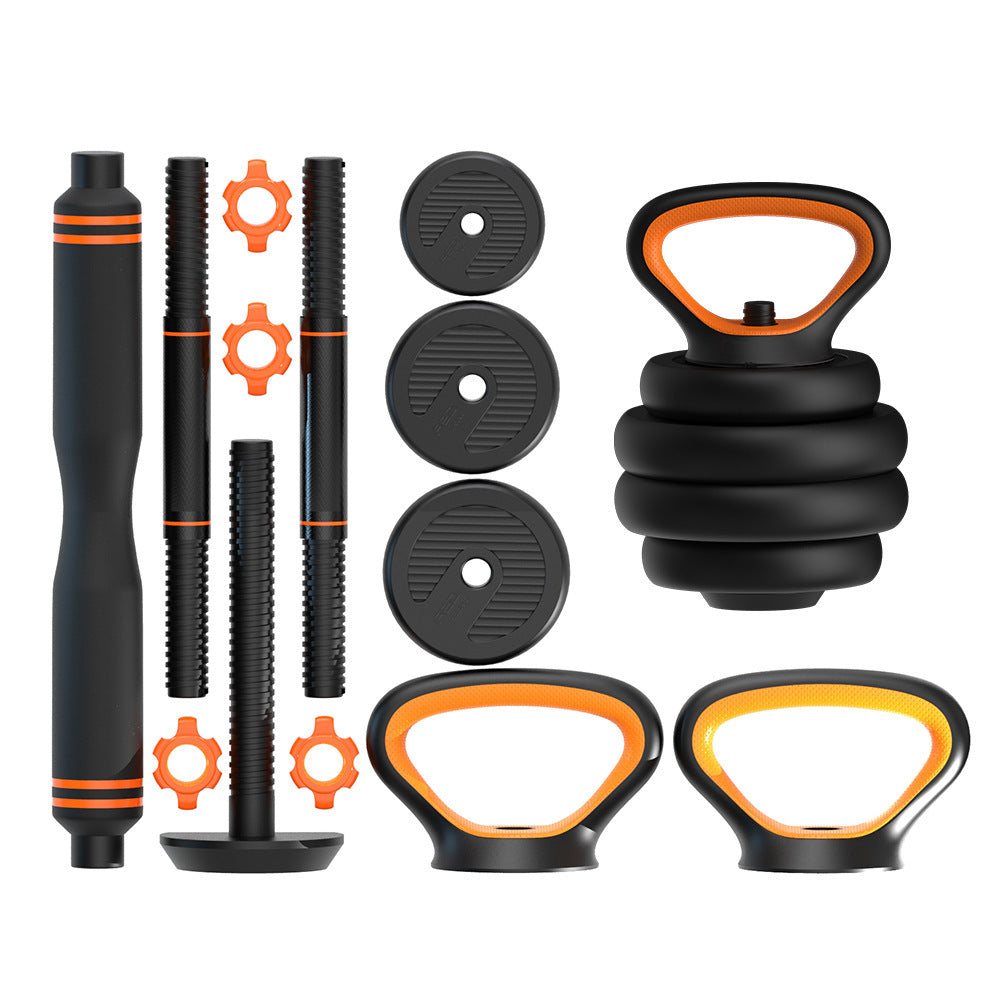 6-in-1 Multifunctional Dumbbells, Kettlebells, and Barbells Combination Set - Versatile Strength Training Equipment