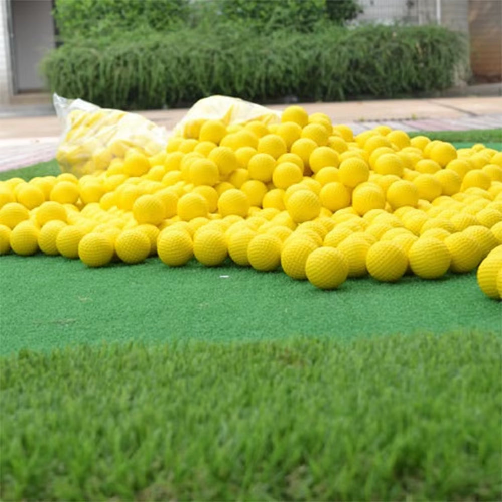 Hot Selling 20 Pcs PU Foam Golf Balls Yellow Sponge Elastic Indoor Outdoor Practice Training