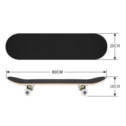 Skateboard Complete Double Kick Fully Mute Longboard for Beginners Women Man