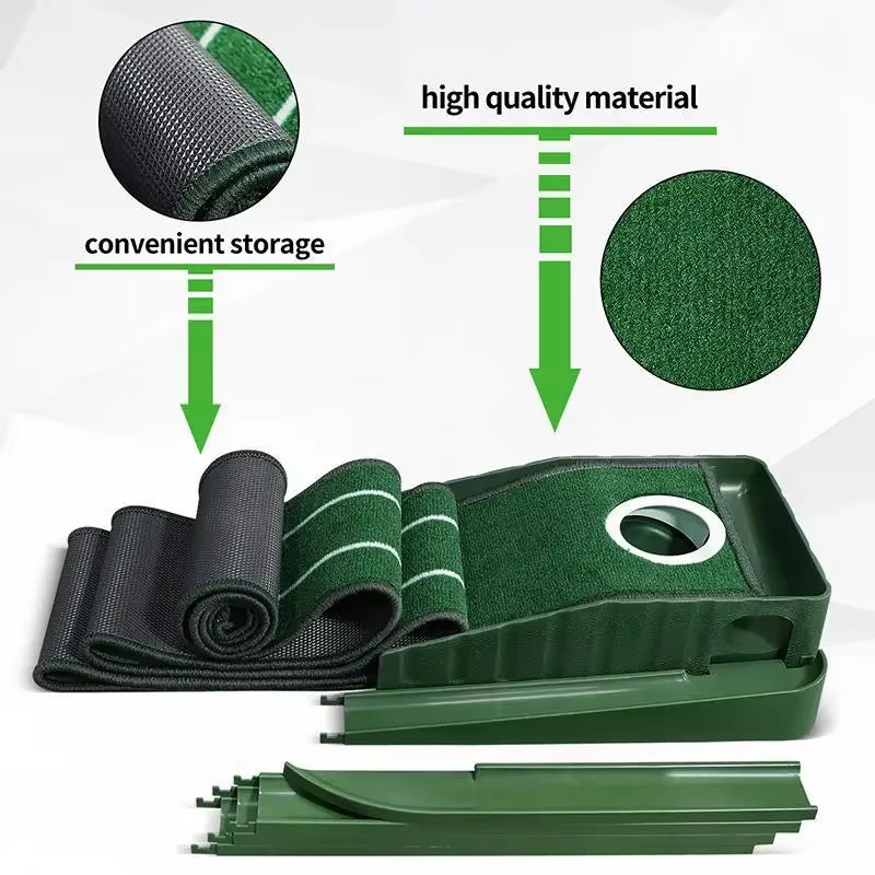 Mini Golf Green Putter Mat Portable Indoor and Outdoor Golf Practitioner PM015