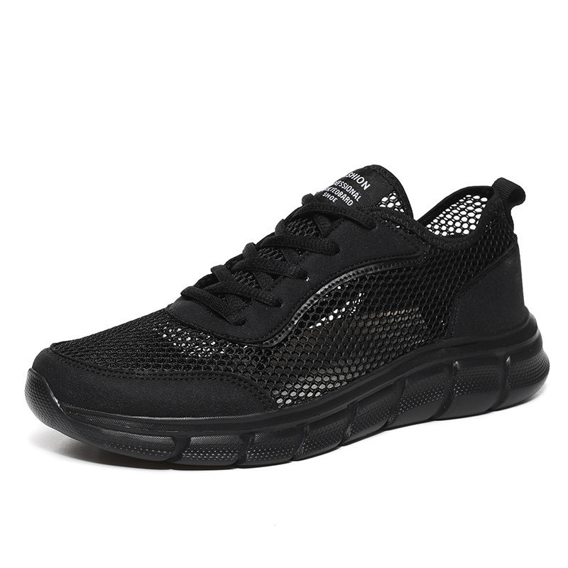 Men's Summer Net Shoes - Breathable Hollow Mesh Sports Sneakers for Comfort and Performance