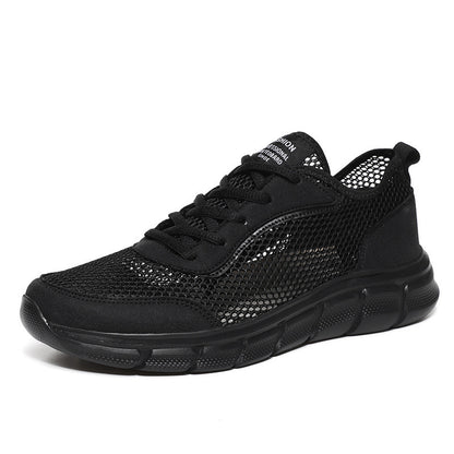 Men's Summer Net Shoes - Breathable Hollow Mesh Sports Sneakers for Comfort and Performance