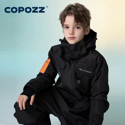 Children Snowsuit Kids Ski Suits One Piece Jumpsuits Overalls Outdoor Sports Snowboarding Snow Suit for Boys and Girls