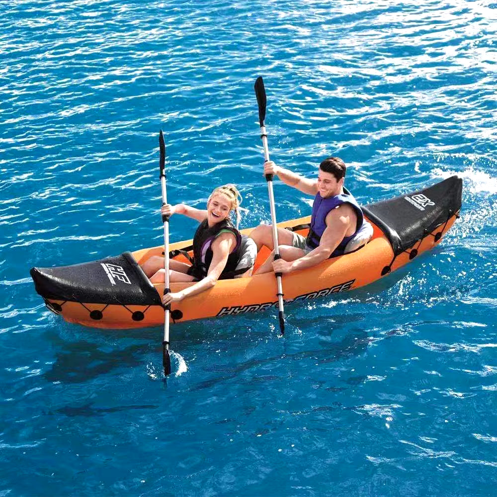 Selfree-Inflatable Kayak Fishing Boat Portable Water Sport with Paddle Pump and Bag 2Persons Size 321X88 Cm Orange 2023 Drop