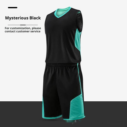 Men's Basketball Training and Competition Suit - Breathable Team Uniform with Printed Design for Sports and Workout