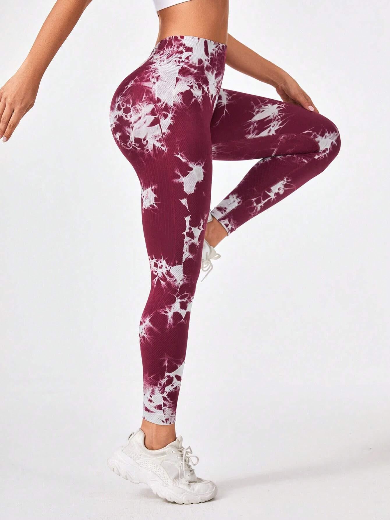 Tie-Dye Seamless High-Waist Leggings – Scrunch Butt Lift & Sculpting Fit