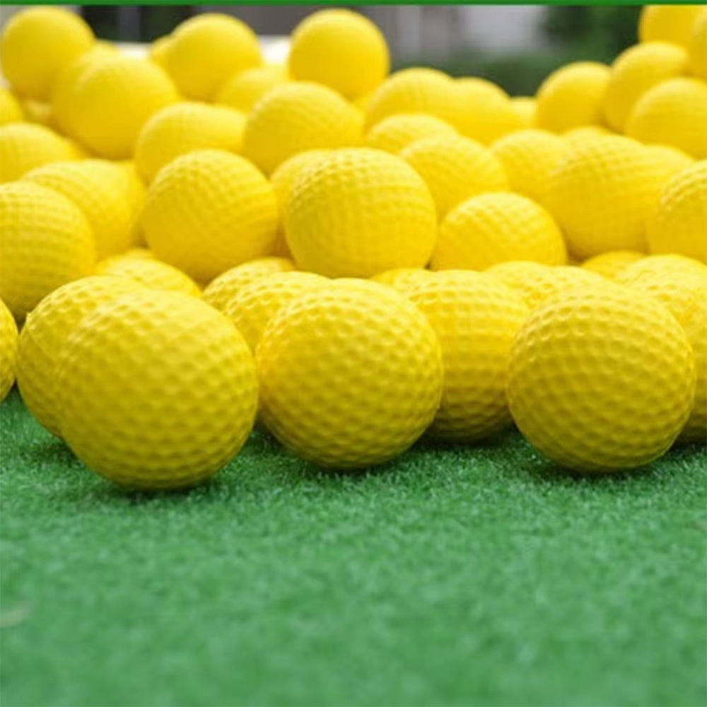 Hot Selling 20 Pcs PU Foam Golf Balls Yellow Sponge Elastic Indoor Outdoor Practice Training